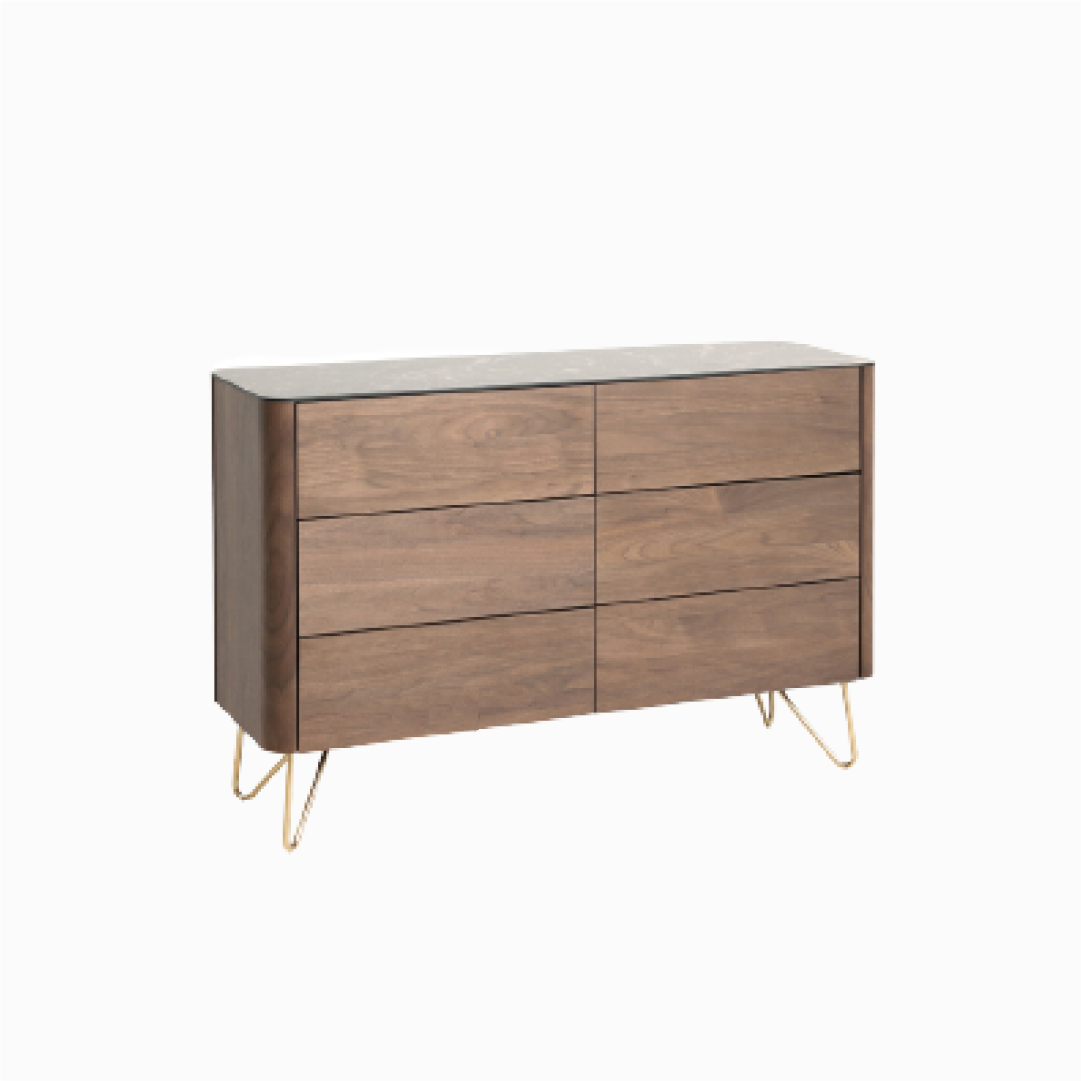 Larsen 6 Doors Chest of Drawers