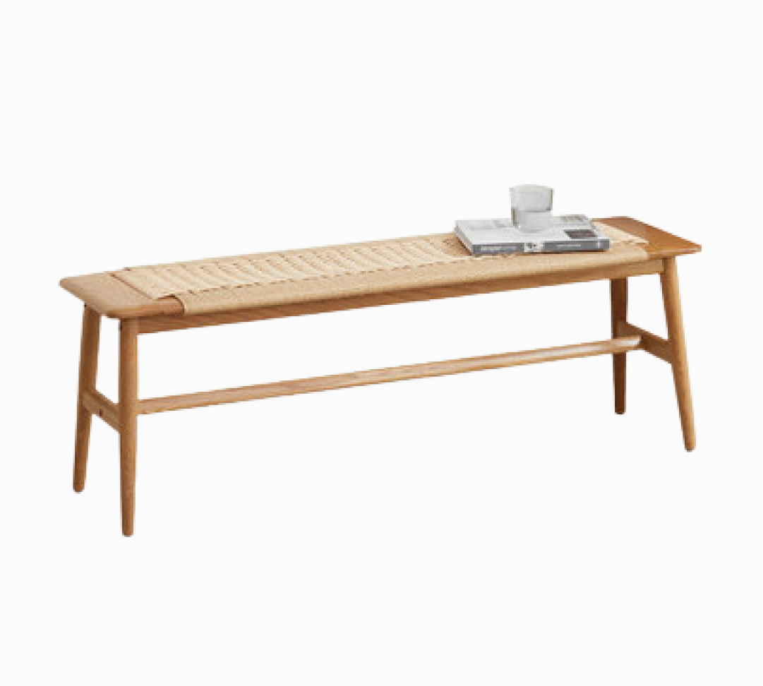 Boone Oak Wood Bench