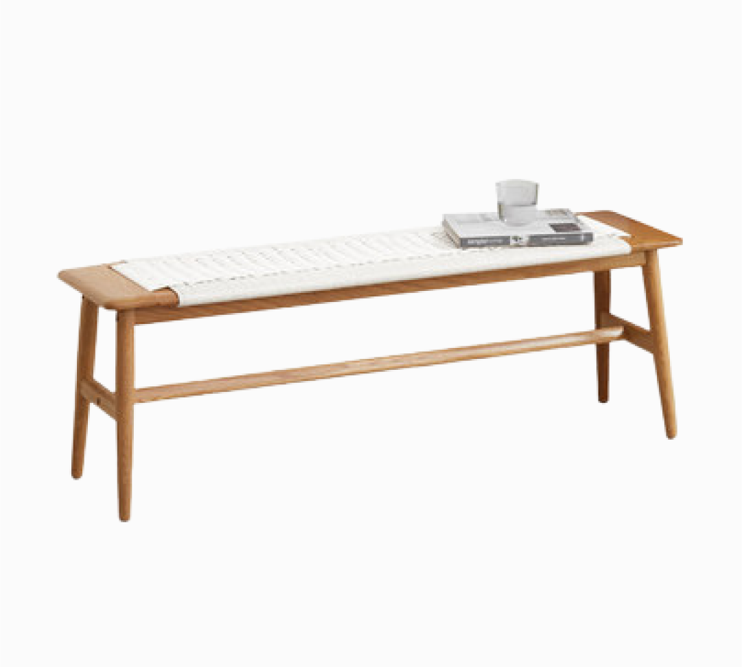 Boone Oak Wood Bench