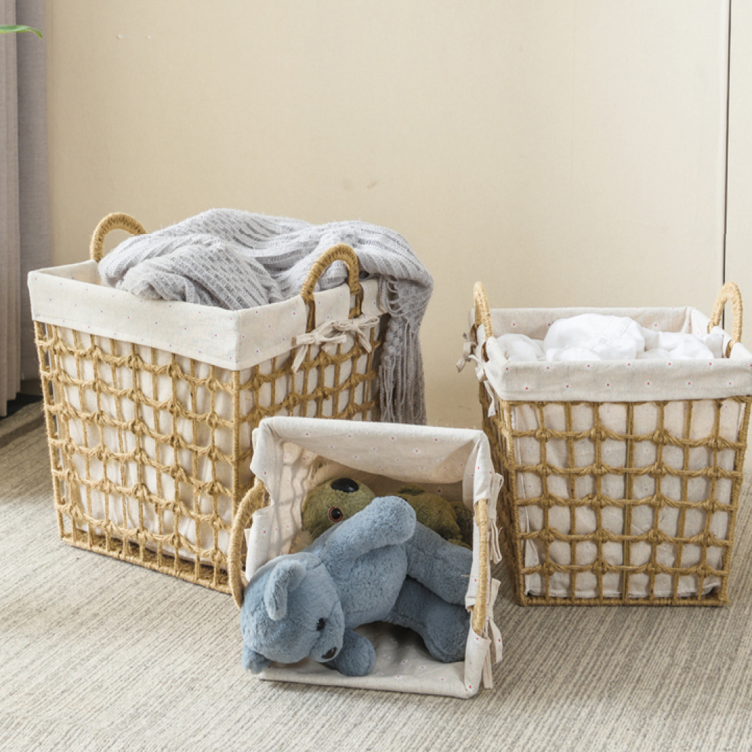 Emory Square Rope Laundry Basket with Handle