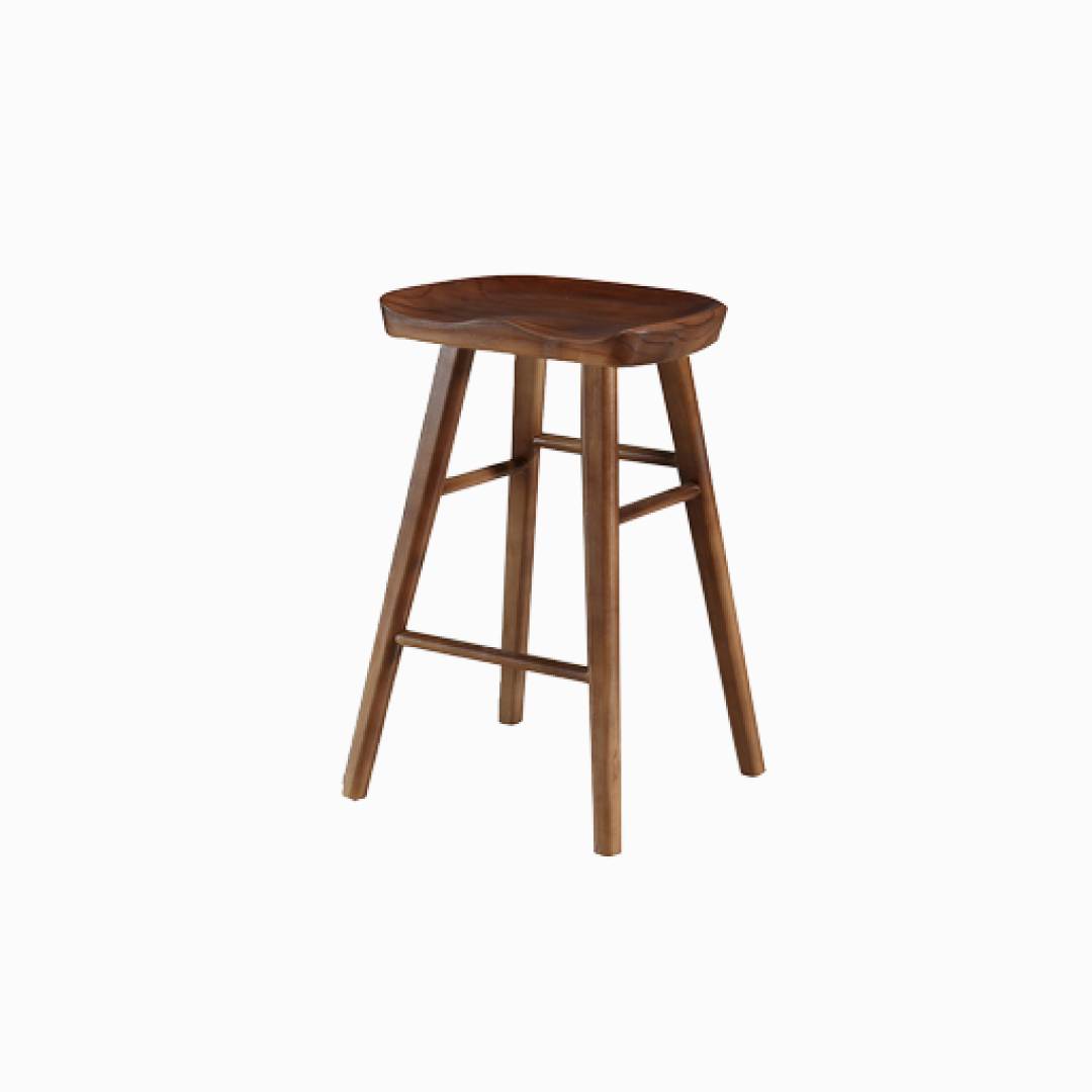 Thelma Pine Wood Bar Stools