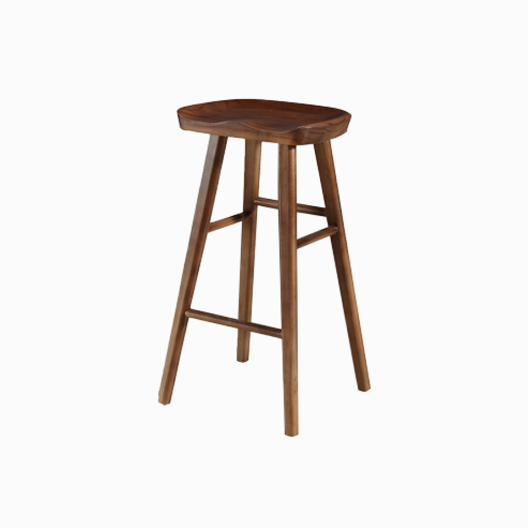 Thelma Pine Wood Bar Stools
