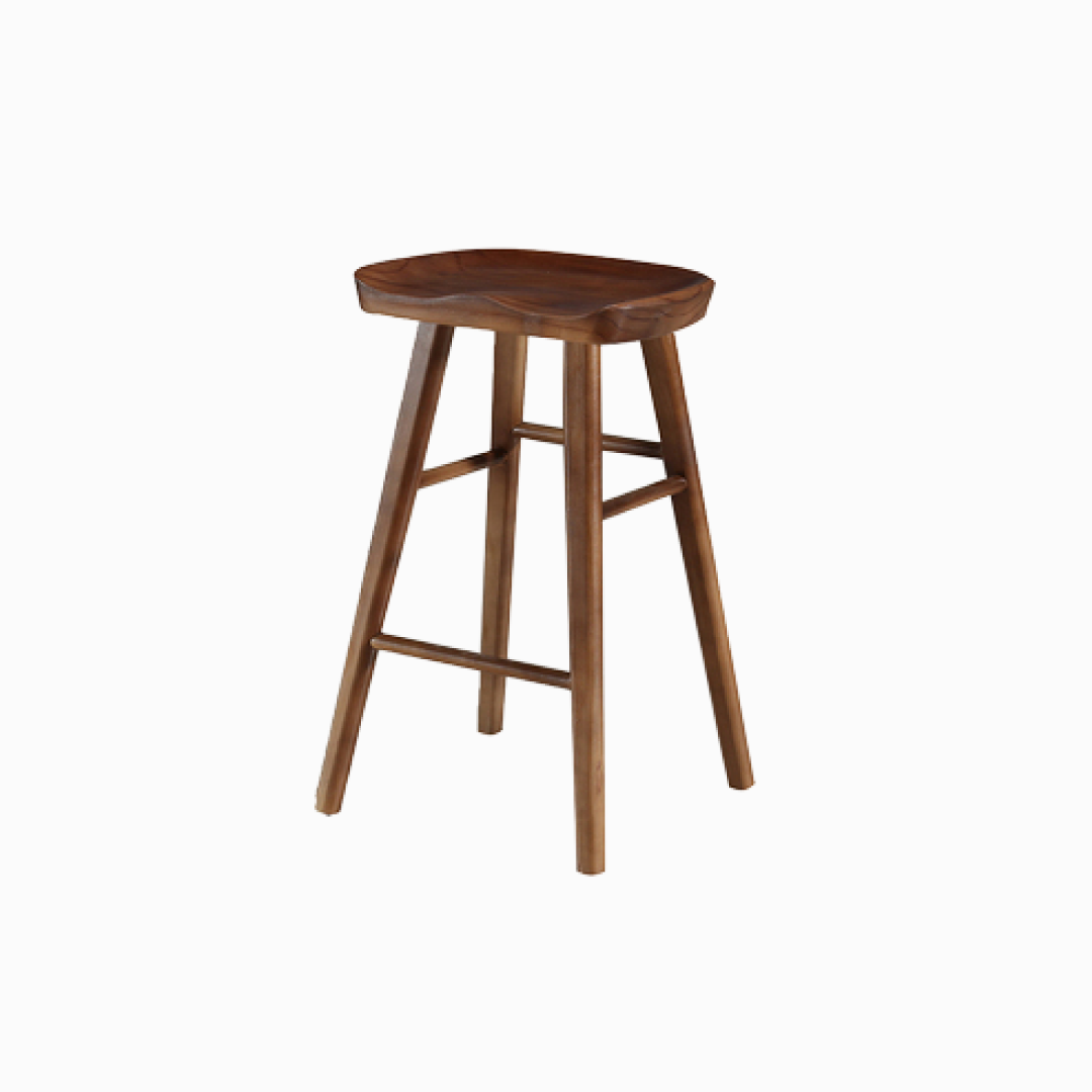 Thelma Pine Wood Bar Stools