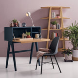 Lumo White Dining Chair with Black Leg (Set of 2)