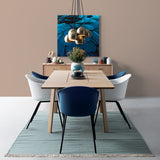 Lumo Blue Dining Chair with Black Leg (Set of 2)