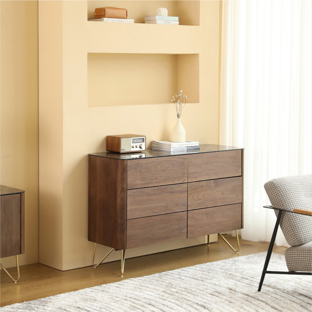 Larsen 6 Doors Chest of Drawers