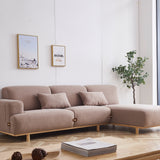 Adeline Three Seater Left Chaise Sofa, Linen, Beige