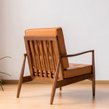 Adeline Armchair, Brown, Faux Leather