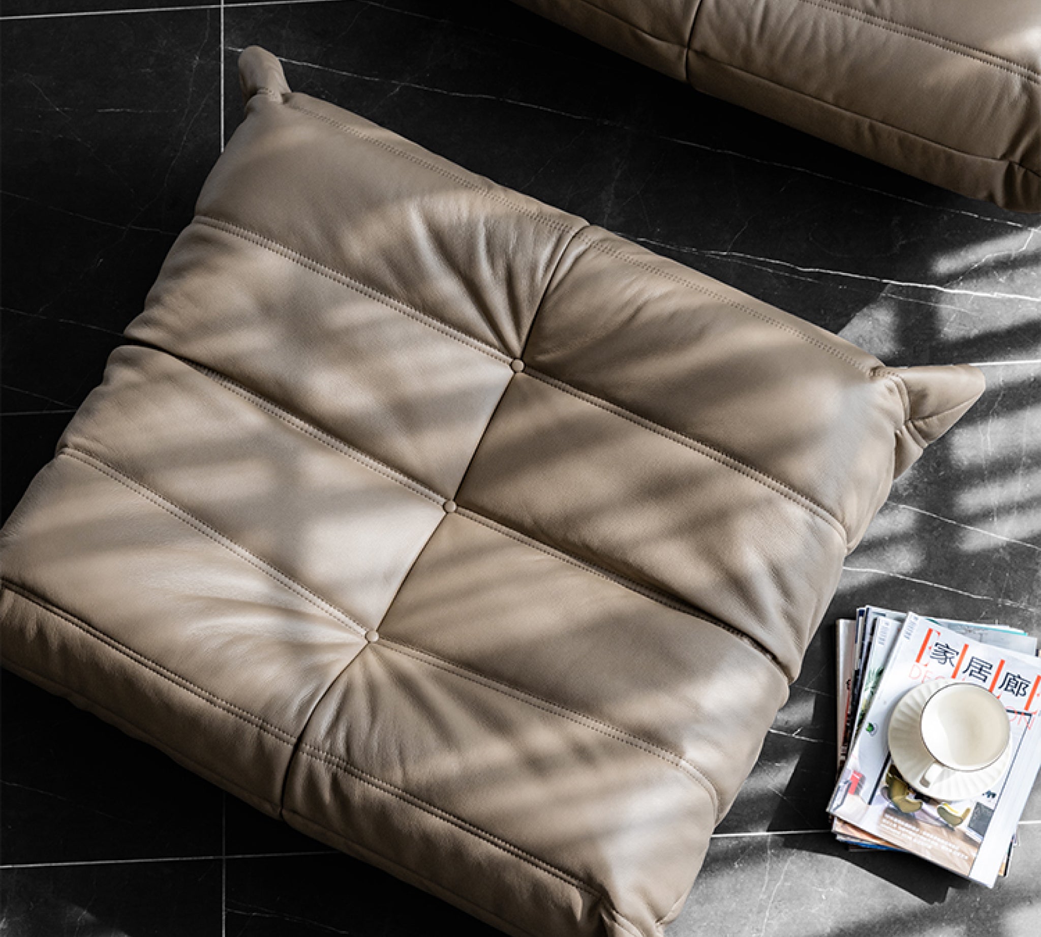 Vix Sofa, Gray, Microfibre Leather