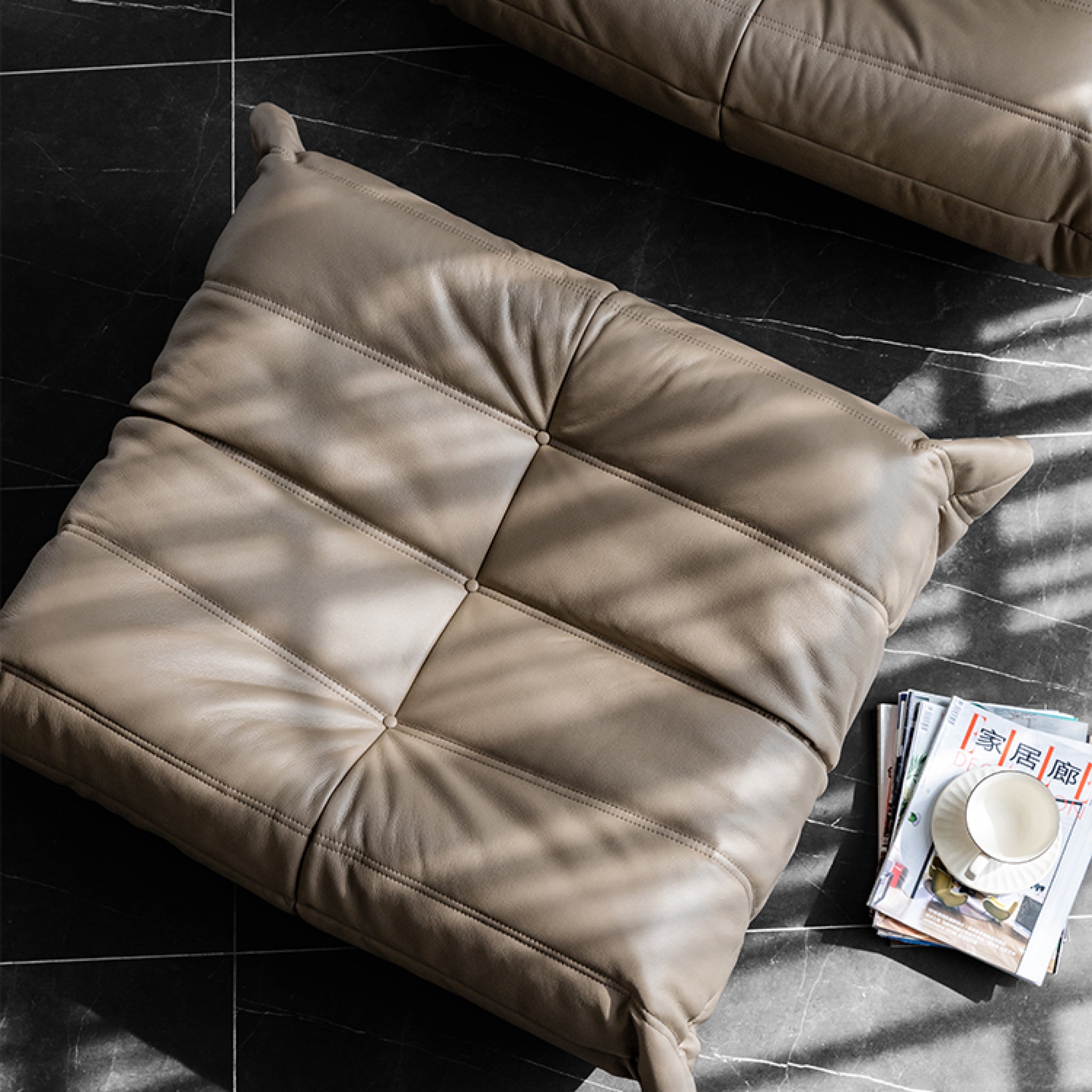 Vix Sofa, Gray, Microfibre Leather