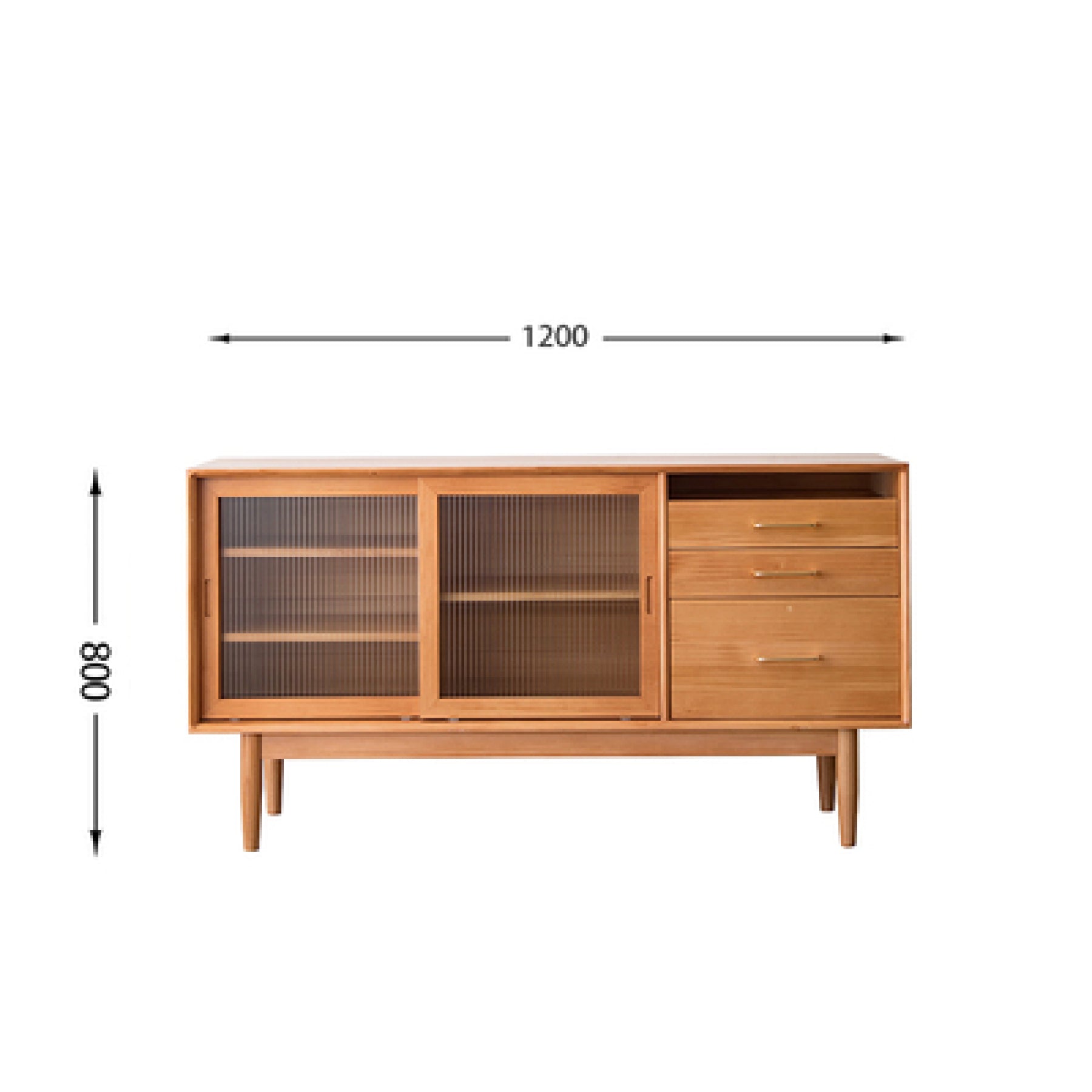 Tom Pine Wood Kitchen Storage Cabinet I