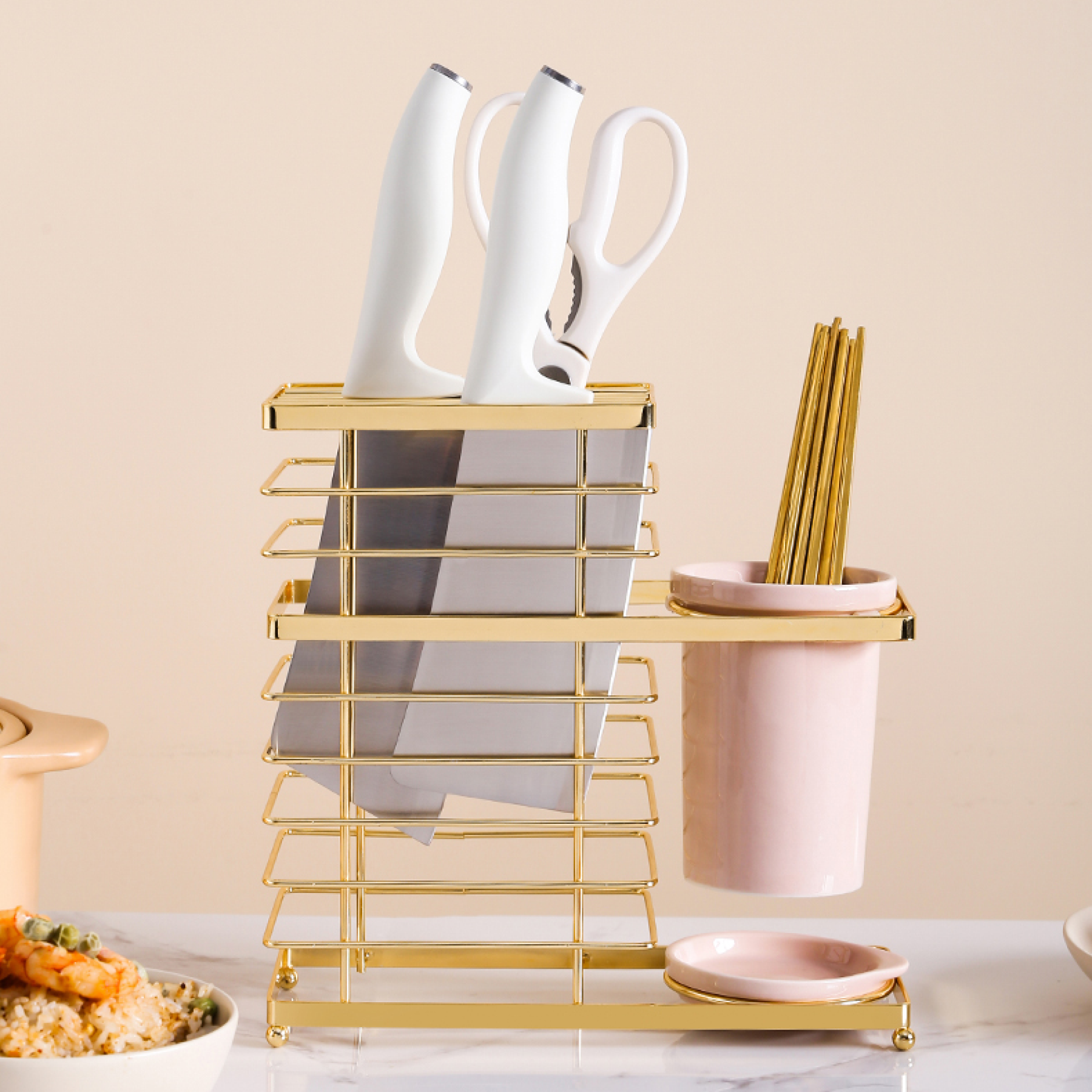 Pastel Knives & Kitchen Utensil Storage