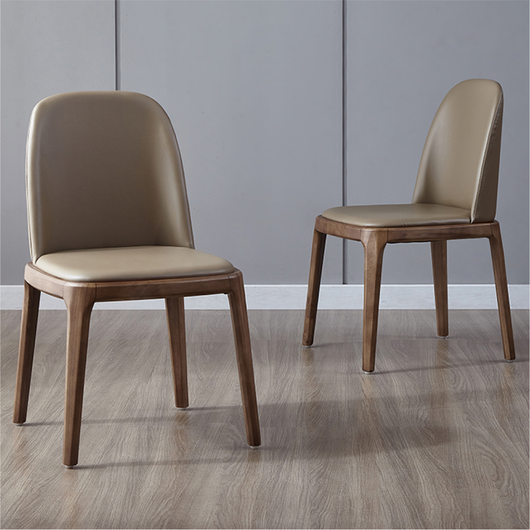 Leslie Set of 2 Leather Dining Chair