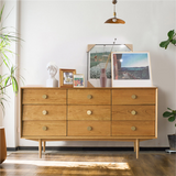 Parsons 9 Doors Pine Wood Drawers