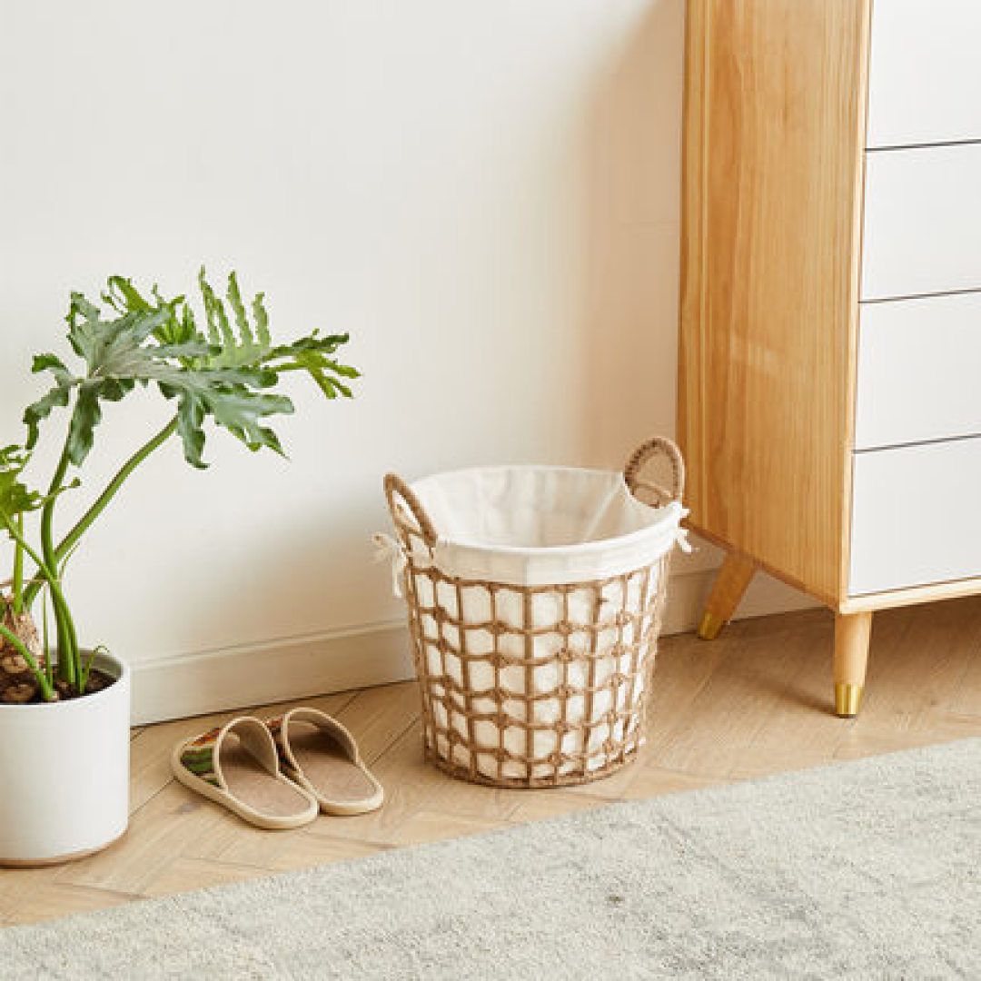 Emory Round Rope Laundry Basket with Handle