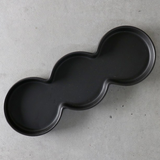 Trio Ceramic White Gold Black Kitchen Utensil Holder