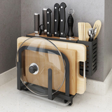 Chic Black & Stainless Steel Kitchen Storage Holder