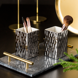 Luxe Gold & Silver Bathroom Utilities Set