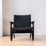 Adeline Braided Armchair, Black