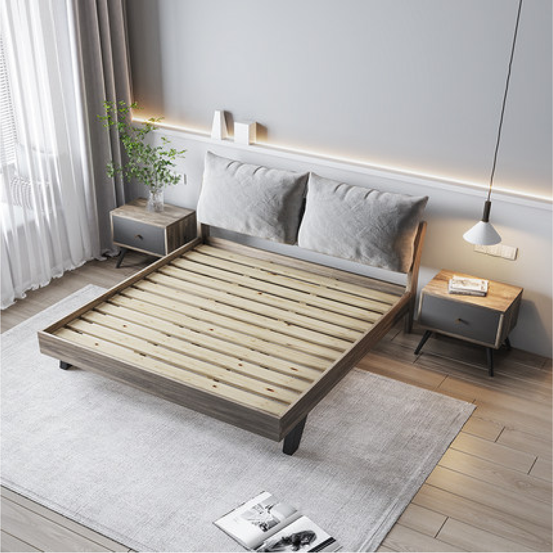 Skye Solid Wood Queen Size Bed