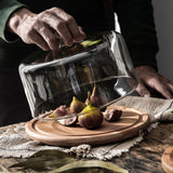 Teena Round Cake Tray with Glass Cover