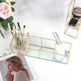 Gold Makeup Brush Skincare Holder