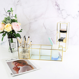 Gold Makeup Brush Skincare Holder