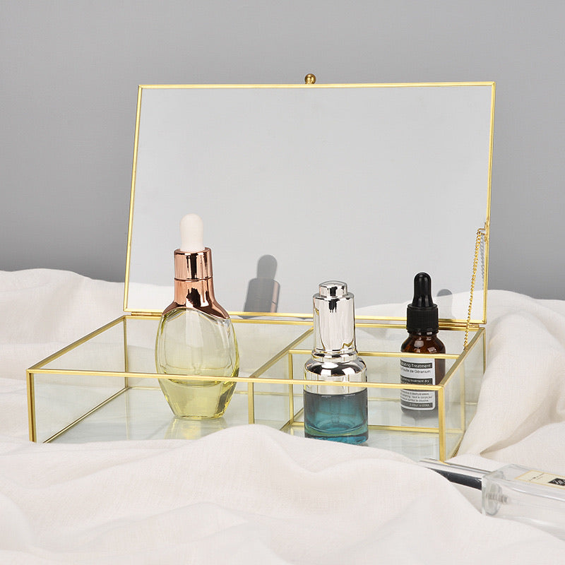 Gold & Glass Jewellery Storage Box